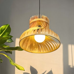 Dune Large Bamboo Pendant Lamp Hanging Lamp Woven Light, Natural/Bamboo Pendant Lamps for Home Restaurants and Offices image 5