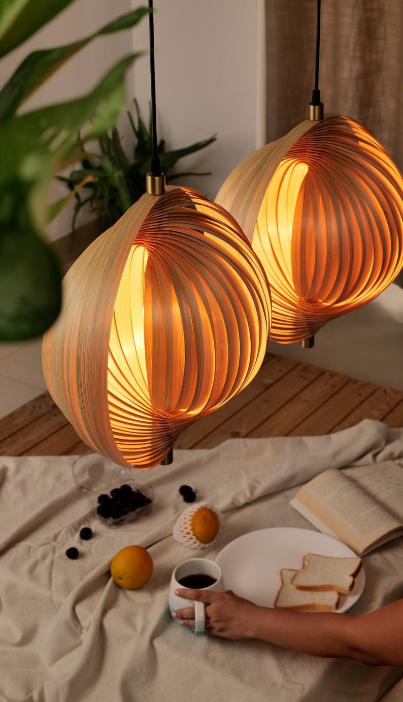 Unique handmade lamps; best lamp online; handmade bamboo pendant lamp