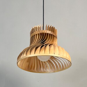 Dune Large Bamboo Pendant Lamp Hanging Lamp Woven Light, Natural/Bamboo Pendant Lamps for Home Restaurants and Offices image 2