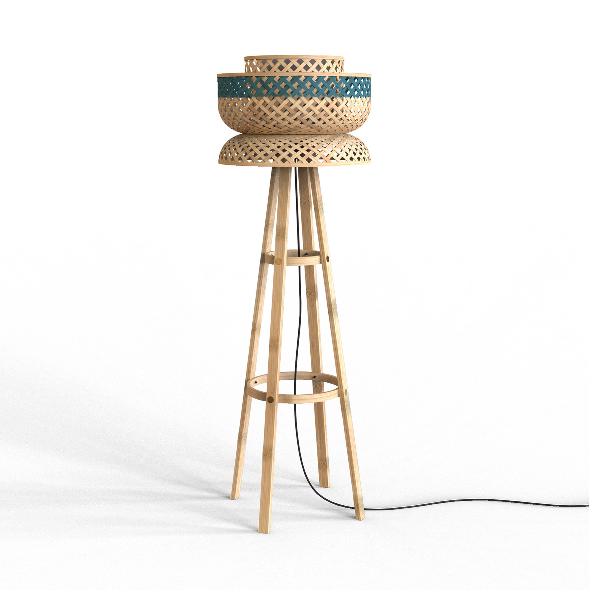 lampadaire En Bambou