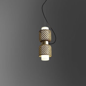 Bamboo Pendant Lamp, Ceiling Lamp, Woven Home Decor, Minimal Sustainable Handmade Ambient Hanging Shade, Boho Living room