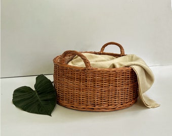 Mianzi Wicker Basket | Woven Storage Basket | Laundry Basket | Rattan Basket | Small Container Basket | Bamboo Basket | Floor Basket