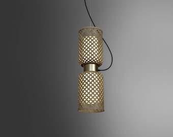 Bambusrohr Anhänger Deckenlampe Woven Home Decor Wicker Zeitgenössisch Minimal Nachhaltige Handgemachte Ambient Hängende Schatten Wohnzimmer Farben