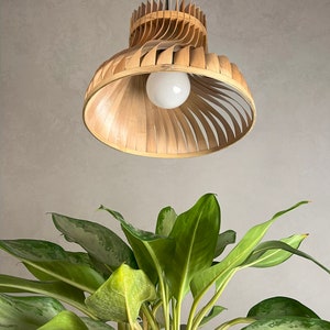 Dune Large Bamboo Pendant Lamp Hanging Lamp Woven Light, Natural/Bamboo Pendant Lamps for Home Restaurants and Offices image 4