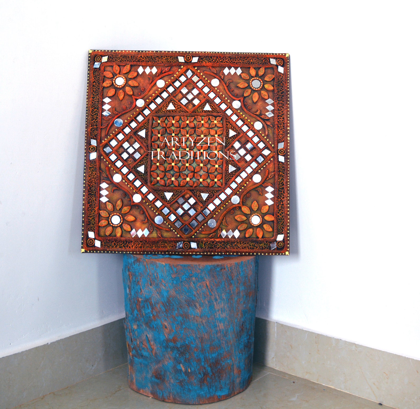 Lippan Art/Mud Mirror Art/Traditional Art/Indian Folk Etsy