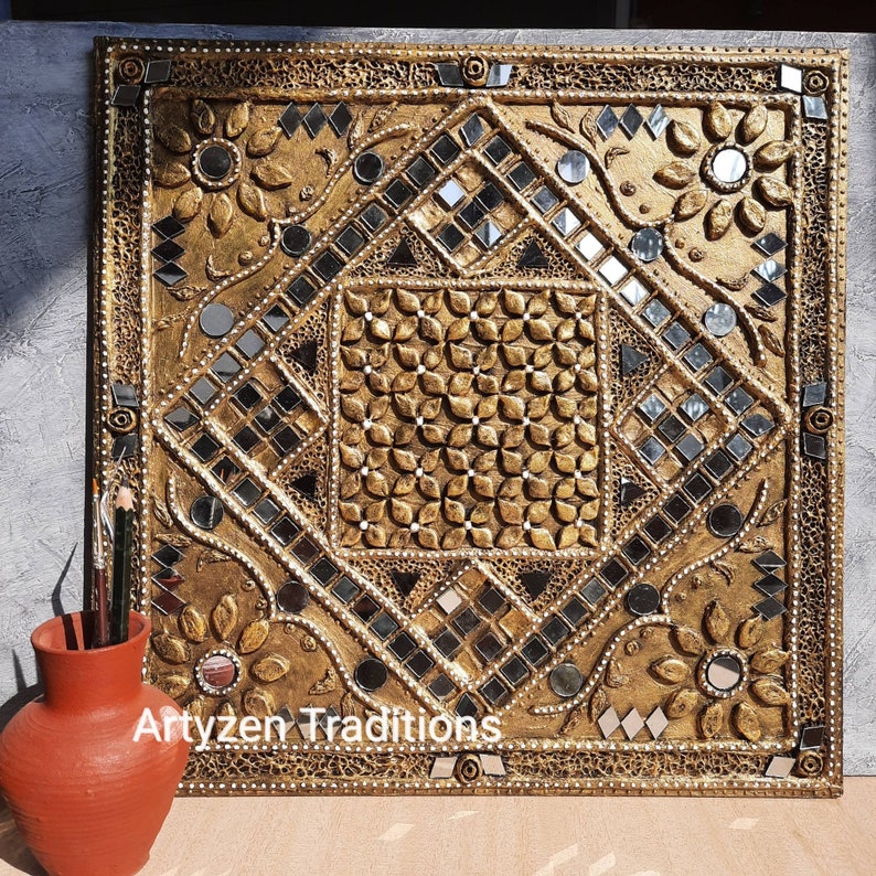 Indian Lippan Art Wall Decor 3d Clay Art New Home Gift Etsy Canada