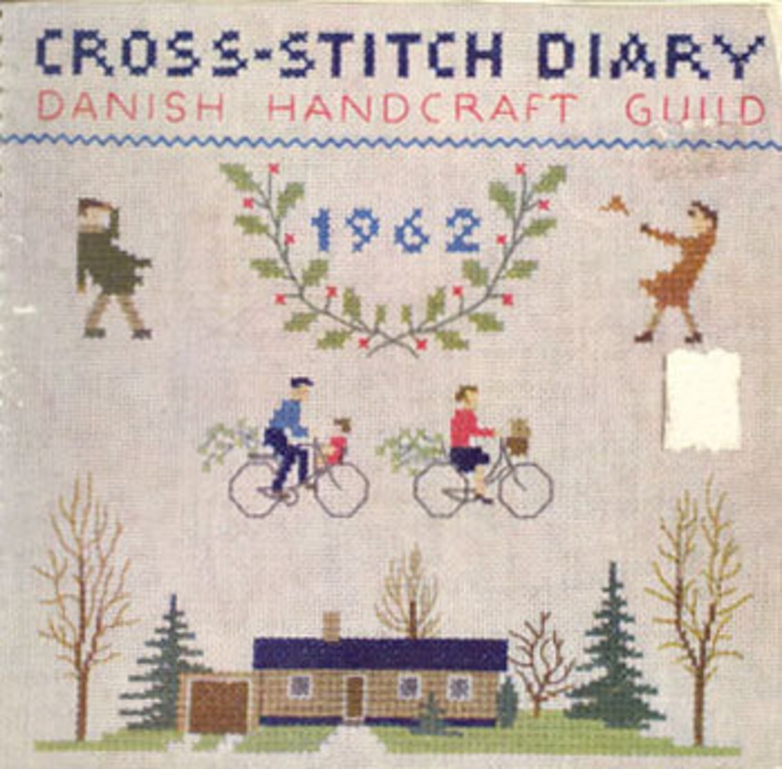 Vintage Cross Stitch Pattern Danish Handcraft Guid 1962s Etsy