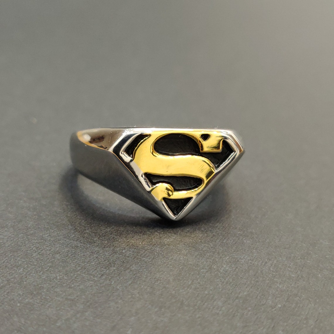 Gold and Silver Superman Ring | Etsy