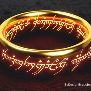 Anneau unique Le Seigneur des anneaux plaqué or sur argent 925 - La  Boutique de la Terre du Milieu - Elrond's Library