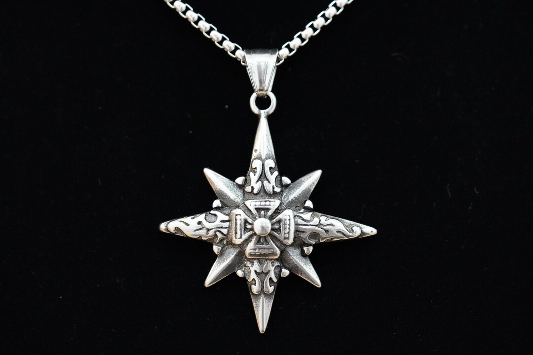 Iron Cross Pendant Necklace Etsy