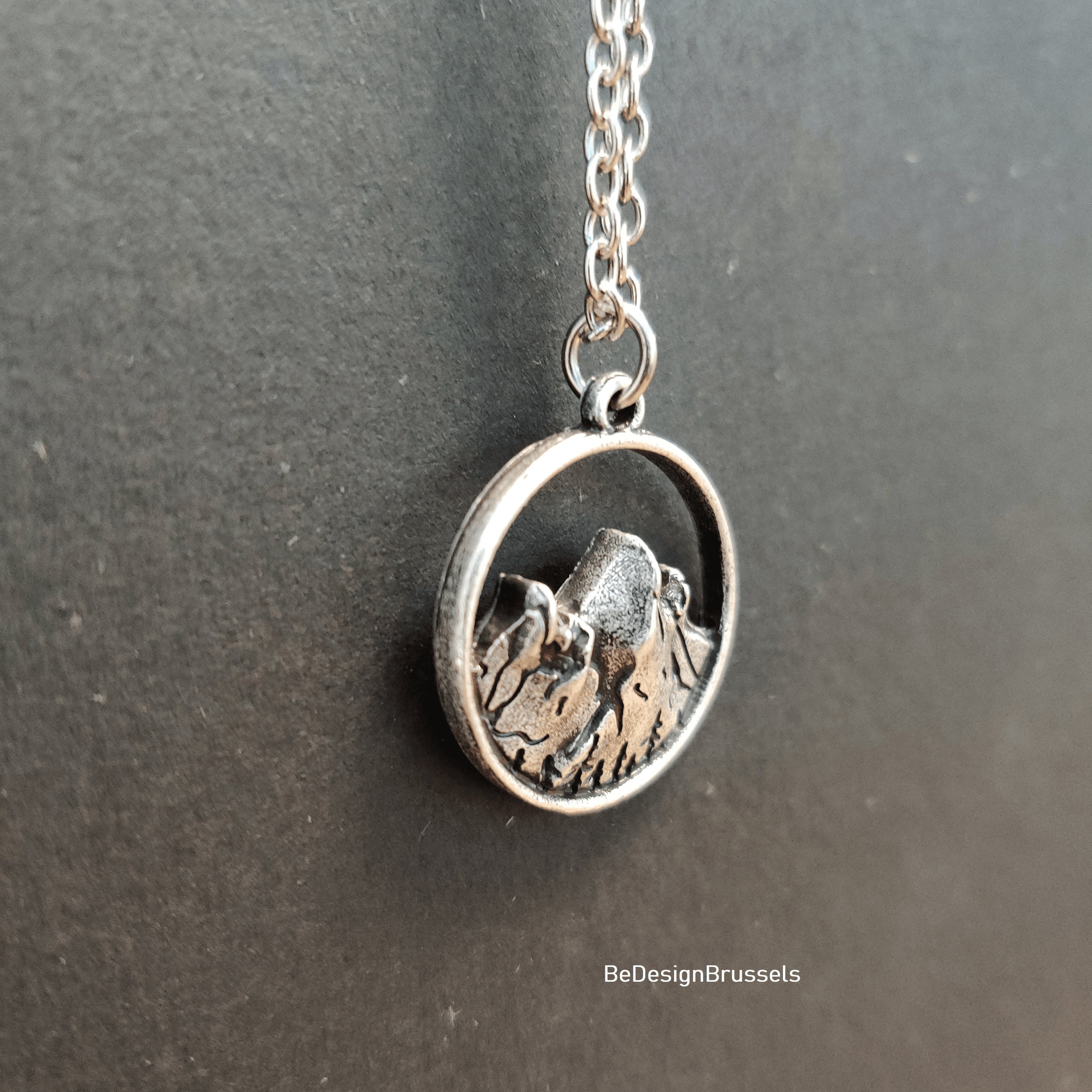 Mountain Pendant Necklace Etsy