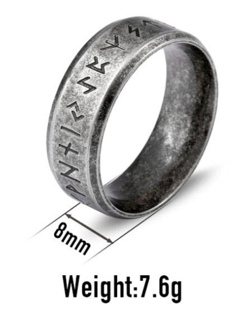 Viking Rune Ring Odin Norse Elder Futhark - Etsy