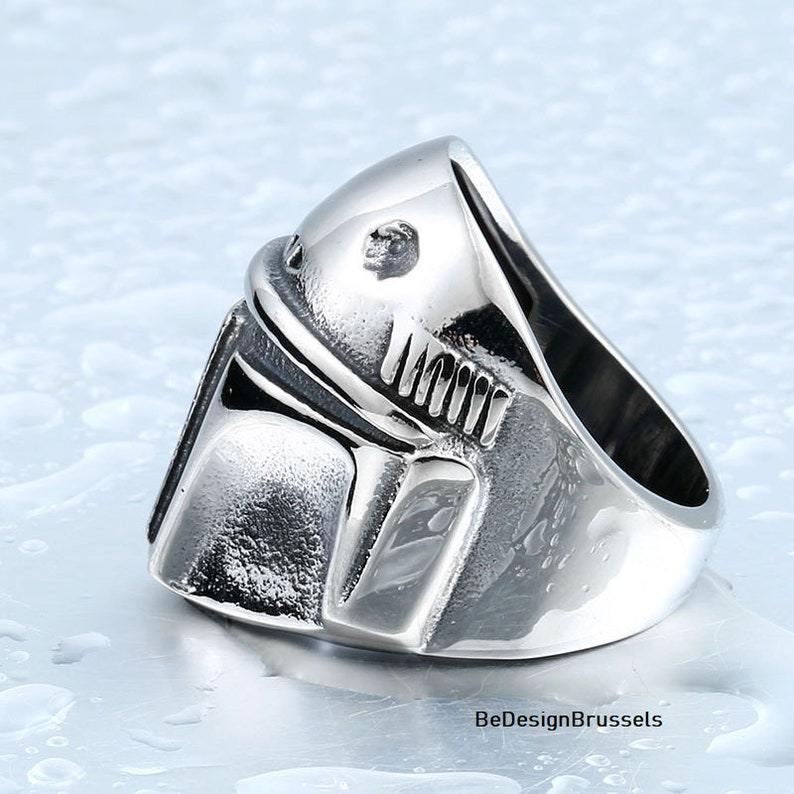 Star Wars Mandalorian Helmet Ring Etsy