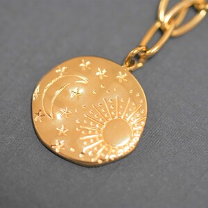 Sun Moon and Stars Gold Plated Choker Necklace - Etsy