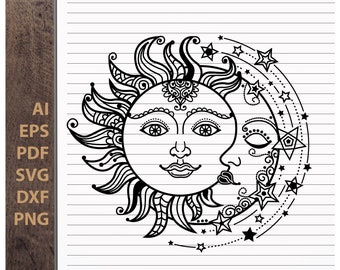 Download Moon Mandala Svg Etsy