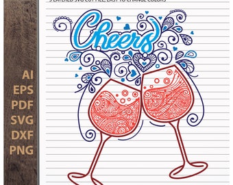 Download Mandala Wine Svg Etsy