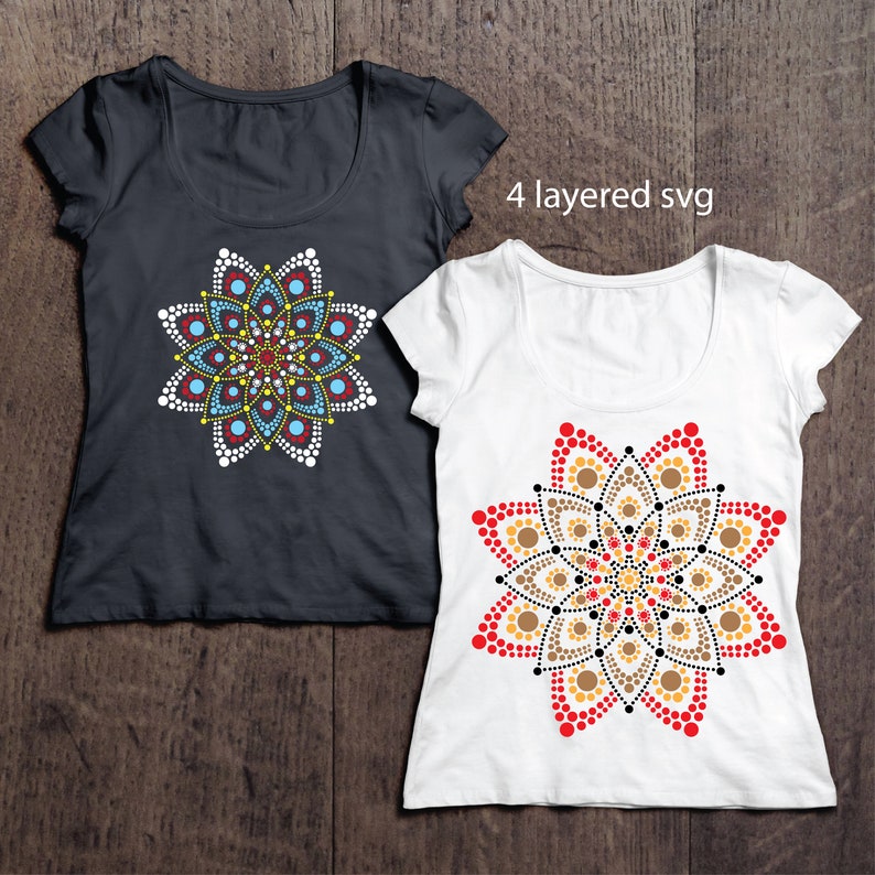 Download Dot art flower 4 layered Mandala Digital download svg eps ...