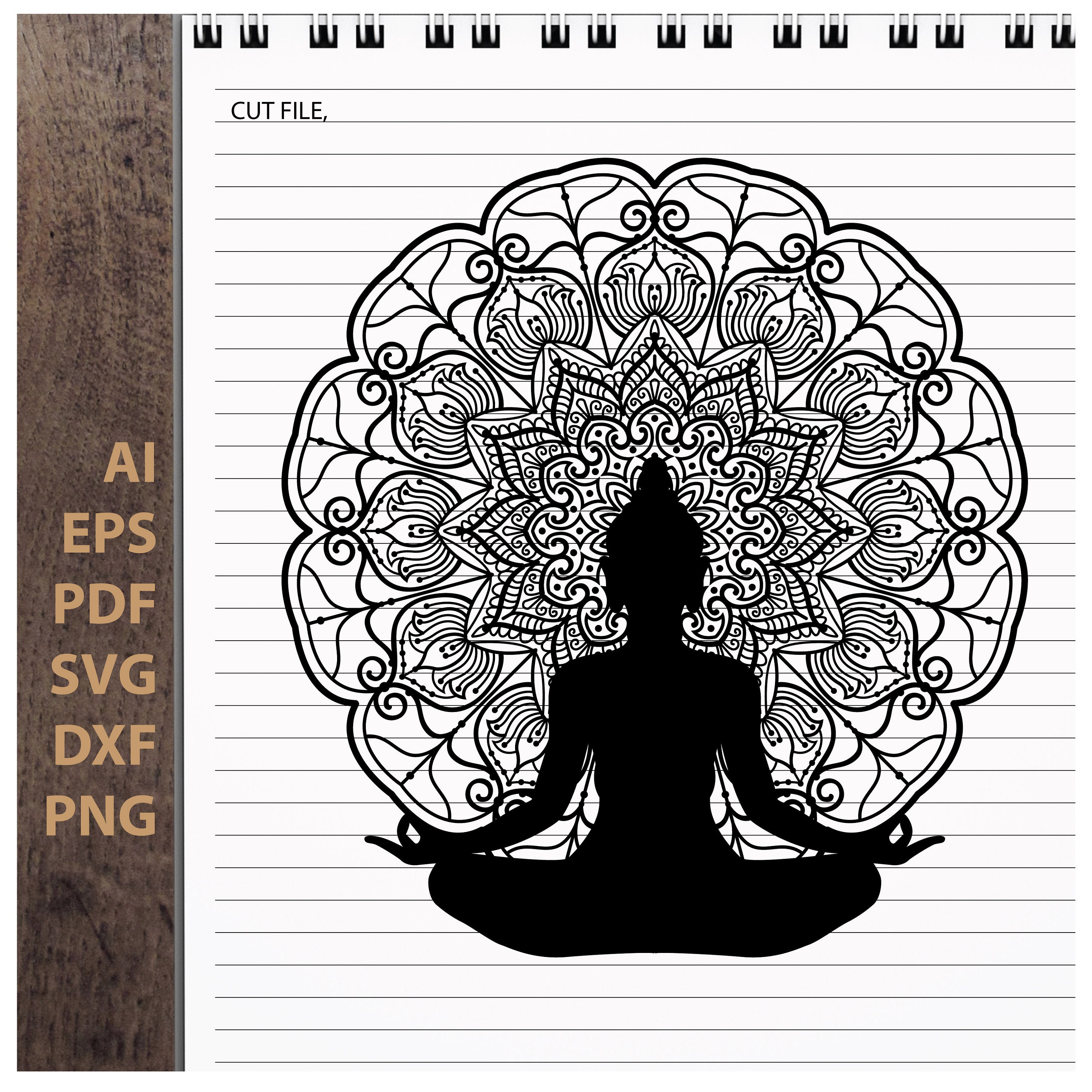 Mandala Lotus Zentangle Buddha Meditate Yoga Boho Peace | Etsy