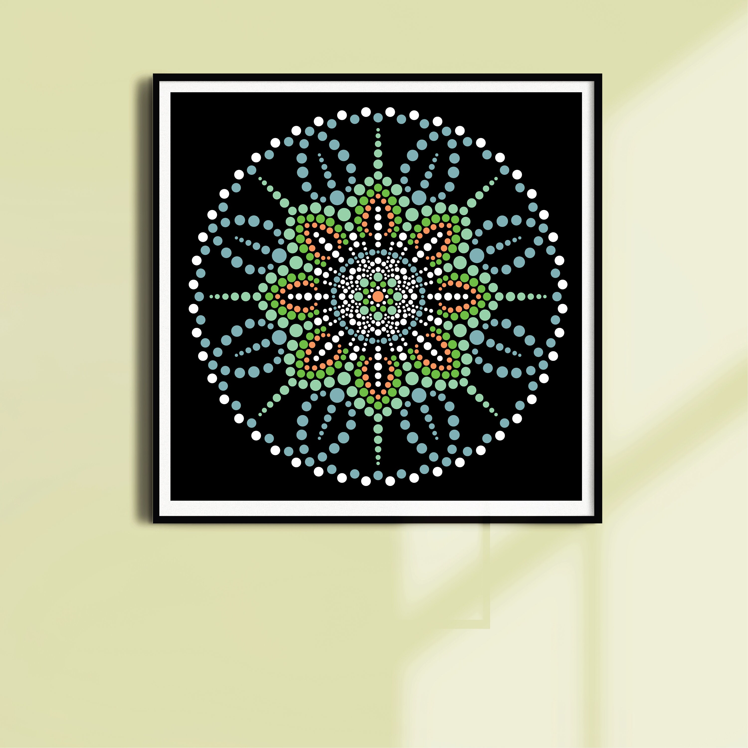 Download Dot art flower 5 layered Mandala Digital download svg eps ai | Etsy