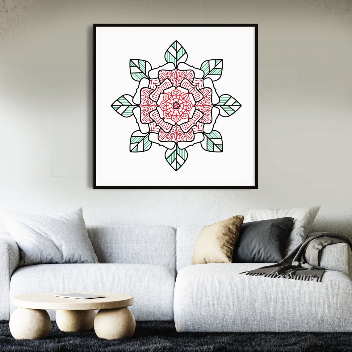 Download Zentangle rose flower 4 layered Mandala Digital download svg | Etsy