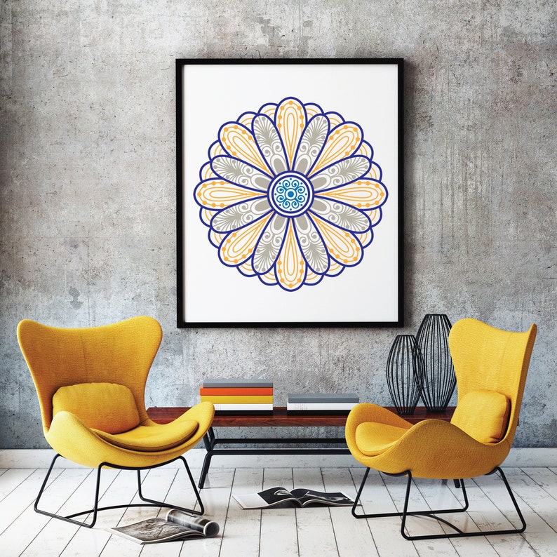 Download Zentangle daisy flower 4 layered Mandala Digital download ...