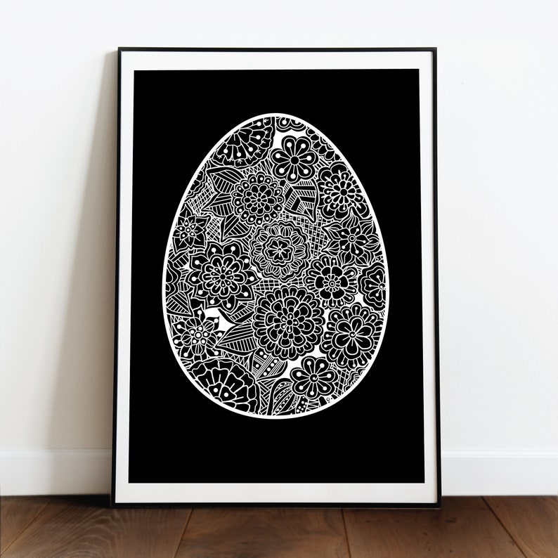 Download Zentangle Easter egg Mandala flower Digital download svg ...