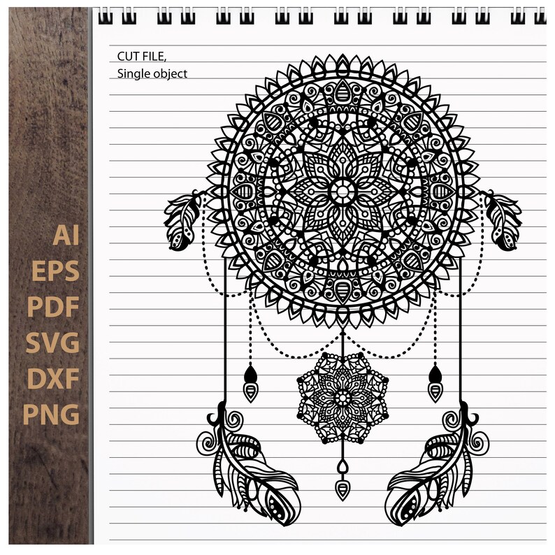 Download Zentangle mandala flower geometric Dream catcher Digital ...