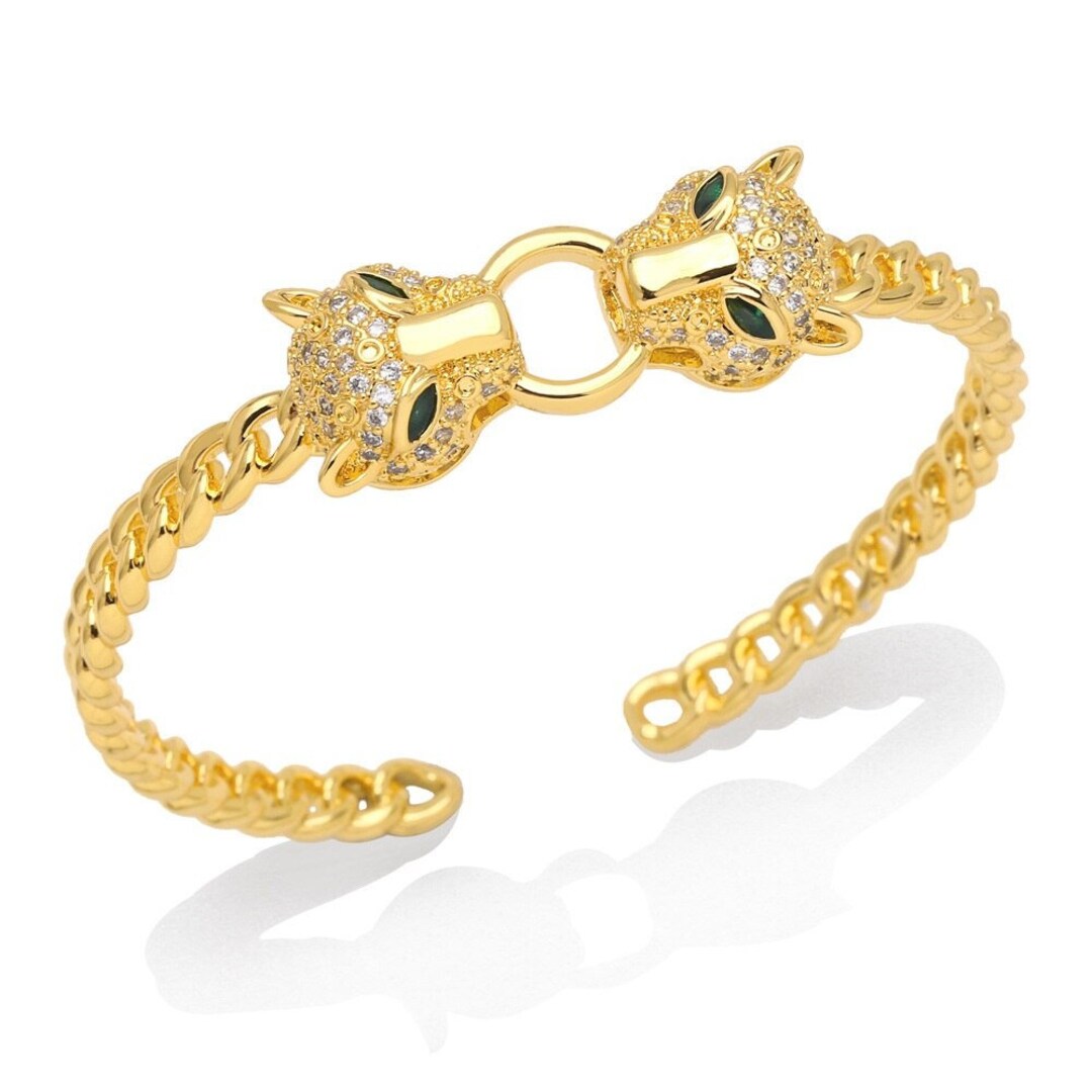 Panther Bracelet Leopard Bracelet Jaguar Bracelet Gold Etsy
