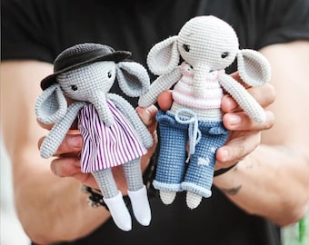 Crochet Elephant Amigurumi Pattern | Clothes Outfit (PDF Pattern)