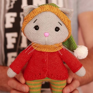 PATTERN: Crochet and knitting Cat | Crochet Kitten pattern - amigurumi Cat pattern - teddy toy - PDF crochet pattern