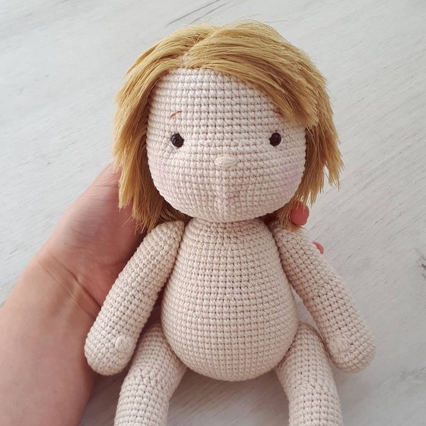 MUSTER: Baby Warja HÄKELPUPPE Basiskörper | Amigurumi Puppe Schnittmuster | Baby Mädchen Spielzeug | Amigurumi süße Puppe