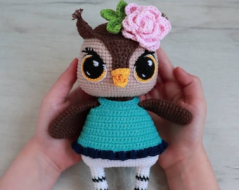 PATTERN: Crochet Owl Lola | Plush Owl | Amigurumi Doll | Amigurumi Owl | Crochet toy pattern