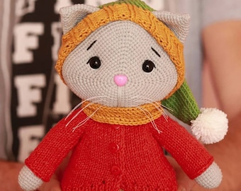 PATTERN: Crochet and knitting Cat | Crochet Kitten pattern - amigurumi Cat pattern - teddy toy - PDF crochet pattern