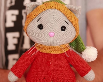 Virkad & stickad kattungemönster: Amigurumi Cat (PDF-mönster)
