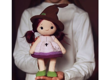 Crochet Witch Doll Pattern | Amigurumi Tutorial (PDF Pattern)