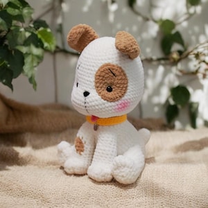 Hündchen Häkelanleitung | Süßes Amigurumi | Basteln | gehäkelter Plüsch Hund | PDF (englisch)