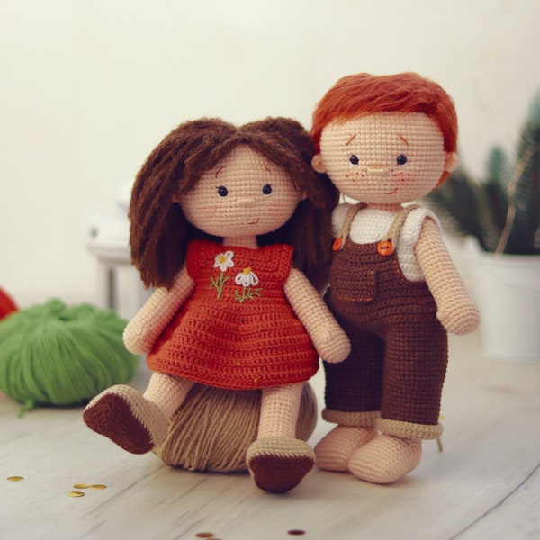 PATTERN: Crochet Dolls Boy and Girl | Amigurumi Pattern Crochet Doll Tutorial