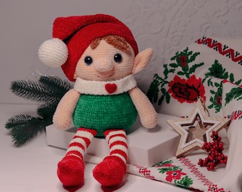 Crochet Christmas Elf Pattern | Amigurumi Doll (PDF Pattern)