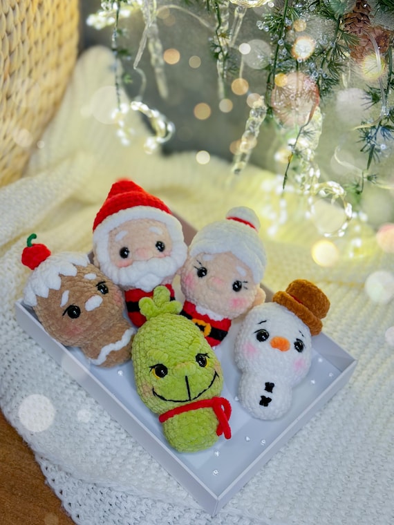 5 in 1 Crochet PATTERN Christmas Ornaments | Tree Decorations