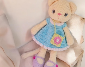 Virkmönster för kattunge, Amigurumi kattunge DIY (PDF engelska)