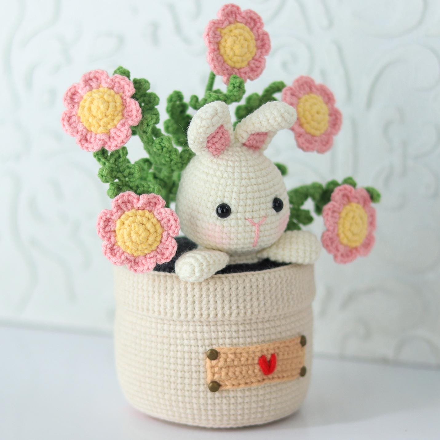 Crochet Bunny in a Flower Pot PATTERN | Amigurumi Rabbit - Etsy