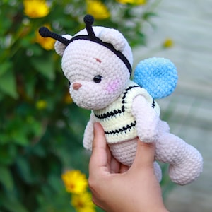 Honey Bee Bear Crochet pattern | Bear in a bee costume pattern | kawaii amigurumi | DIY | crochet plush bear bee | crochet PDF (English)