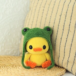 Crochet duck in a frog hat - PATTERN amigurumi DIY Easter PDF (English) image 9