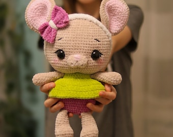 Mouse Crochet pattern | kawaii amigurumi | DIY | crochet plush mouse | crochet PDF (English)