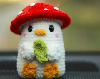 Crochet Mushroom Duck Amigurumi Pattern | DIY Plush Toy (PDF Pattern)