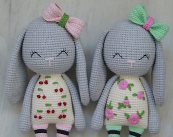 Patrón de conejito de crochet / Conejo amigurumi (Patrón PDF)