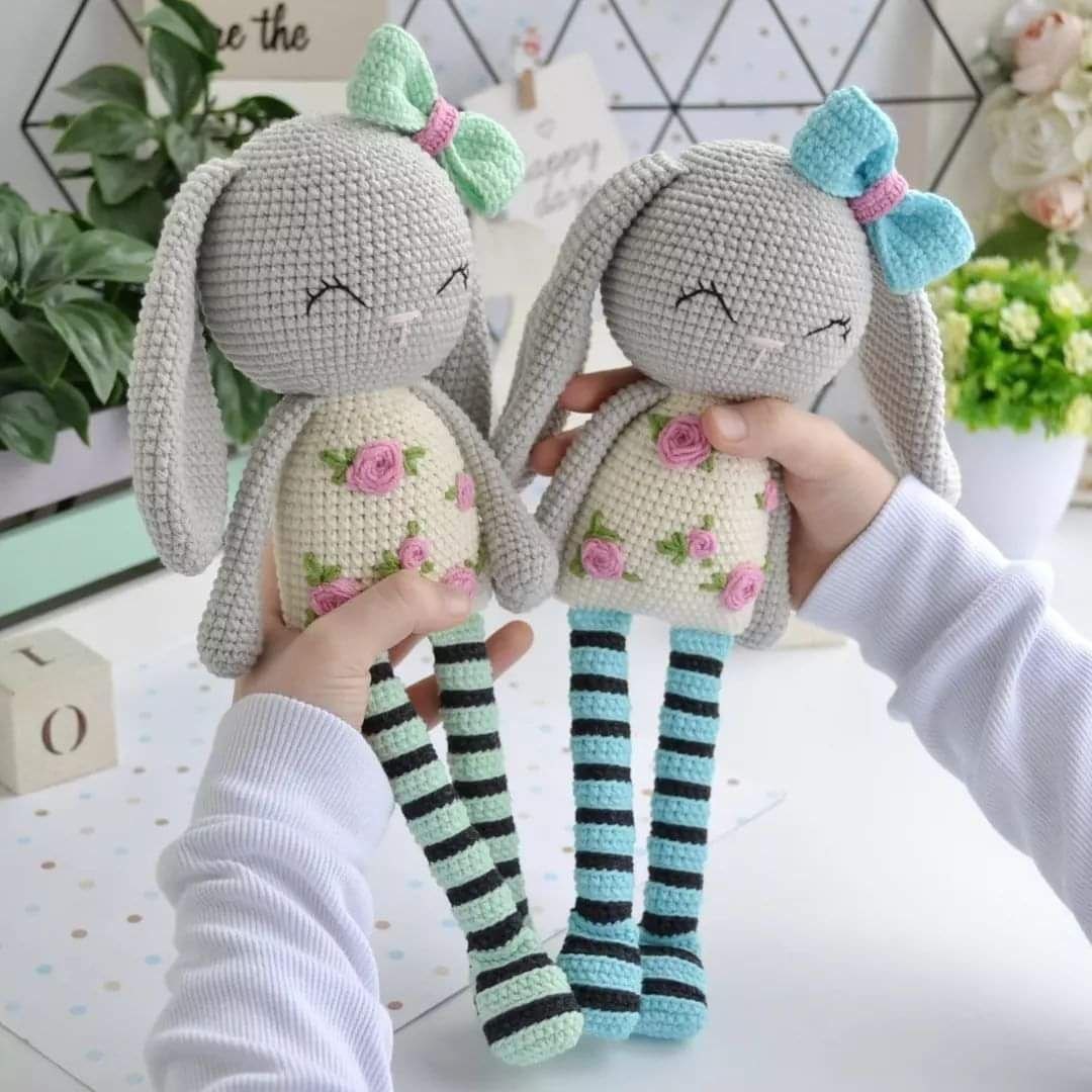 Amigurumi Rabbit Crochet Pattern | Cute Bunny Doll (PDF Pattern) - Etsy
