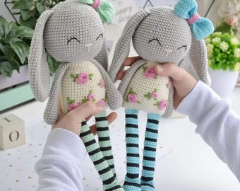 Amigurumi Rabbit Crochet Pattern | Cute Bunny Doll (PDF Pattern)