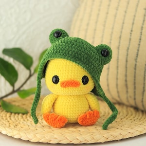 Crochet duck in a frog hat - PATTERN amigurumi DIY Easter PDF (English) image 11