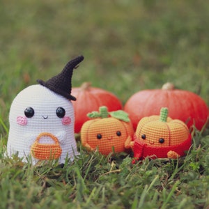 Crochet Halloween Pumpkins and Ghost PATTERN Amigurumi Cute Crochet Pattern Crochet cuties image 6